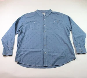 Tommy Bahama Jeans Button Shirt Mens 2XT Blue Island Crafted Casual Flip - Picture 1 of 10