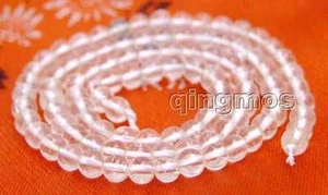 VENTA 4mm Redondo Natural Blanco Transparente Cristal Piedra Preciosa Hiebra 15"-l652 - Imagen 1 de 7