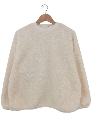 ASOS DESIGN Sudadera de forro Mujeres Jersey Talla EU 34 crema look casual - Imagen 1 de 4