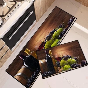 Tappeti e Tappetini Cucina Vino Rosso Antiscivolo Lavabili Set di 2, Taglia Unica, 1 - Foto 1 di 7