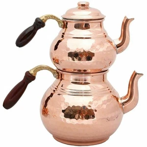Tetera de cobre 100 % hecha a mano martillada tetera tetera tradicional turca - Imagen 1 de 4