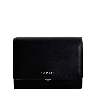 Cartera pequeña con solapa de cuero negra RADLEY Dawlish Avenue - Nueva con etiqueta PVP £79 - Imagen 1 de 6