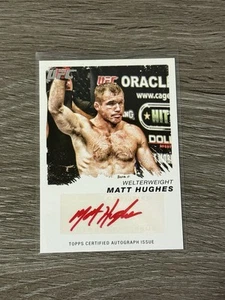 2011 Topps UFC Moment of Truth Matt Hughes firmas certificadas tinta roja automático/15 - Imagen 1 de 2