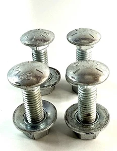 4er Set Schlittenschrauben 1/2”-13 x 2-1/4” mit Flanschmuttern Stahl verzinkt - Bild 1 von 7
