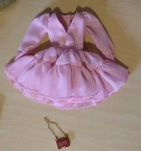 Handmade Evening Dress for Barbie , Poppy Parker, Doll Clothes Fashion, Pink - Picture 1 of 7