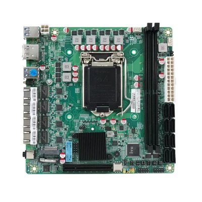 C236 NAS Motherboard Set 4*I226 2.5G LAN 8 SATA 3.0 M.2 2*DDR4 NAS Board For 9th - Image 1 of 4