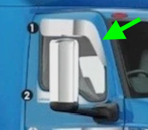 INTERNATIONAL LT SS 5" ANGLE CHOP TOP trim PAIR SET #18558 - Image 1 of 2