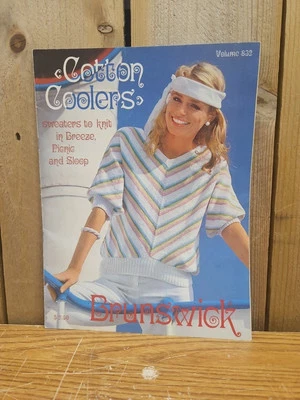 Vintage 1983 Brunswick Cotton Coolers Sweaters to Knit Booklet Brunswick Vol 832 - Image 1 of 4