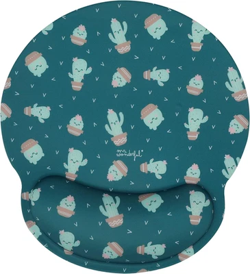 Mr Wonderful Tappetino per Mouse Con Poggiapolsi in Gel Verde Con Design Kawaii - Immagine 1 di 4