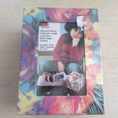 Prinz Decorative Album Library Storage Case Holds 100 4x6" Prints Multicolor Des - Image 1 of 4