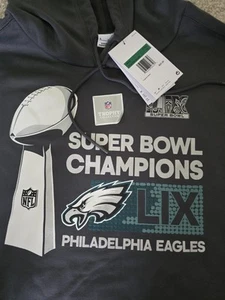 NEW Nike Men's Philadelphia Eagles Super Bowl LIX Champions Hoodie Size XL - Picture 1 of 3
