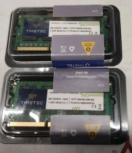 Timetec 16GB Kit(2X8Gb) DDR3L/DDR3 1600 PC3L-12800 Non-Ecc Unbuff - Picture 1 of 5