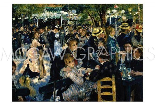 Le Moulin Galette,  Pierre Auguste Renoir, Wall Decor Art Print 13" x 19"   1455 - Image 1 of 1