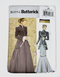 Viktorianisches Edwardianisches Kostüm Misses Größe 8-14 Butterick 4954 Schnittmuster - Bild 1 von 5