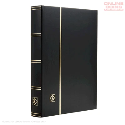 Lighthouse A4 Stockbook with 64 Black Pages and 9 Pockets per Page - Black - Image 1 of 4