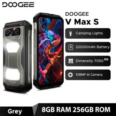 DOOGEE V Max S 5G Rugged Smartphone Android 14 NFC Mobile Camping Light 22000mAh - Image 1 of 4