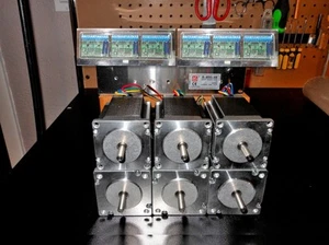 Gecko G251X 6 Drivers & 48v 12.5a Power Supply & 6 600oz in Dual Shaft Steppers - Picture 1 of 3