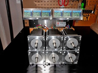 Gecko G251X 6 Drivers & 48v 12.5a Power Supply & 6 600oz in Dual Shaft Steppers - Image 1 of 3