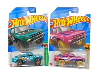 Set of 2- Hot Wheels ‘87 Dodge D100 BF Goodrich Mopar Box Ships - Picture 1 of 11