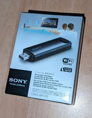 全新 正品 索尼 UWA-BR100 USB 无线 LAN 适配器 适用于 BRAVIA 电视 Wi-Fi 加密狗 — 第 1/3 张图片