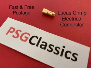 Uninsulated Lucas Crimp Brass Bullet Electrical Terminals Connectors 4.7mm Bike - Picture 1 of 12