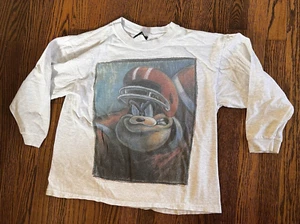 VTG 90’s Disney Mickey Unlimited Pete Football Sports Double Sided T-Shirt Med - Picture 1 of 11