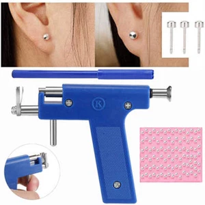 Professional Ear Piercing Gun Tool Set 98pcs Ear Studs Steel Ear Nose Navel Body - Imagen 1 de 6