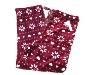 New Rue 21 + Women's Junior Plus Size 3X Burgundy Fleece Lounge Pajama Pants - Picture 1 of 5