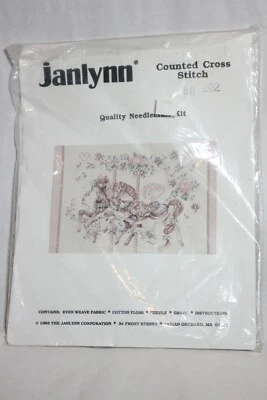 Janlynn A Ride to Dreamland Kit de punto de cruz contado #80-202 14"x11" Foto 1 de 3