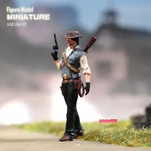 1/87 Cowboy Gewehr Szene Requisite Miniatur Puppe Diorama Figur passend für Autos Modell - Bild 1 von 6