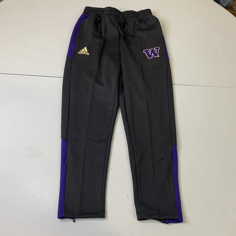 New Adidas University Of Washington Huskies Warm Up Pant NCAA Team Issue Black M Cover