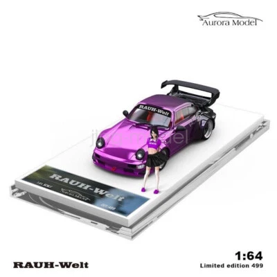 Aurora 1:64 Scale 992 GT3 RS RWB 964 Karting Figure Sport Diecast Metal Model - Image 1 of 4