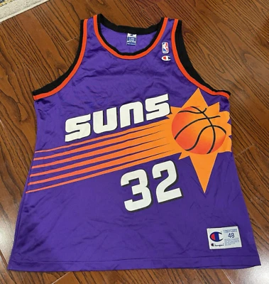 Camiseta deportiva de baloncesto púrpura de colección de los 90 Champion Phoenix Suns Jason Kidd 48 adulto XL Foto 1 de 4