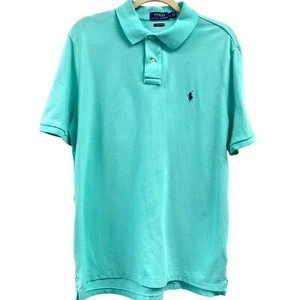 Polo Ralph Lauren Para Hombres Talla L Calce Clásico Polo Camisa de Golf Cian Verde azulado 100% Algodón - Imagen 1 de 6