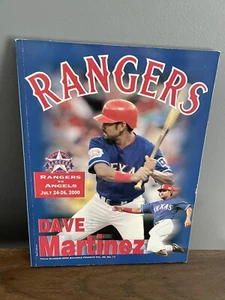 2000 Texas Rangers Souvenir Program vs Angels July 2000 Dave Martinez 0824 - Picture 1 of 3