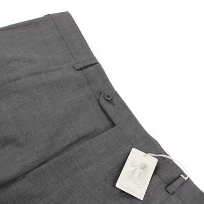 Belvest NWT Pleated Dress Pants Size 60 44 US Solid Gray 100% Wool - Image 1 of 4