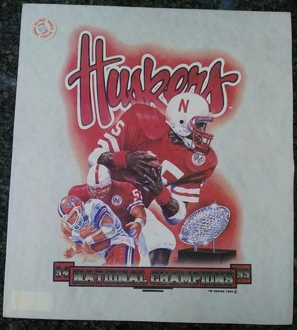 Nebraska Cornhuskers '94 & '95 National Champions Pennant - Fraiser, Huskers Cover