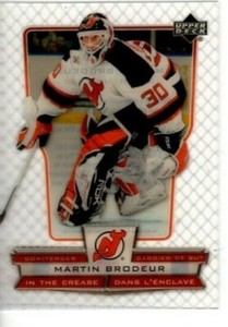 2007-08 McDonalds Upper Deck In The Crease # ICMB Martin Brodeur - Clear Cut
