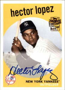 2018 Topps Archives Fan Favorites Autograph #FFA-HL Hector Lopez Auto Yankees