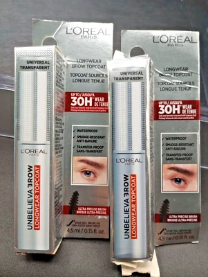 L'Oreal - Unbelieva-Brow Longwear Brow Topcoat Waterproof Transparent Qty 2 - Image 1 of 3