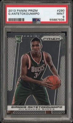 2013 Prizm Giannis Antetokounmpo #290 RC PSA 9 Mint Bucks - Image 1 of 3