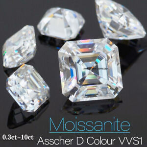 2x2mm -8x8mm Excellent Asscher Cut Moissanite Losse Stone White D Color For Ring