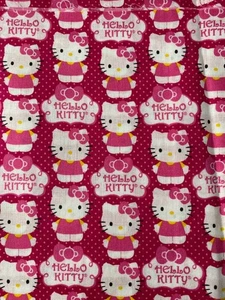 Tela de algodón con licencia Hello Kitty Sanrio sin cortar 2012 edredones artesanales 1 yarda x 42" - Imagen 1 de 2