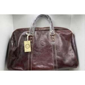 CENCIO NWT XL DUFFEL VECCHIO BROWN ITALIAN LEATHER BAG - Picture 1 of 15