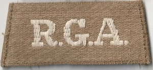 Royal Garrison Artillery : Woven / Embroidered Cloth Slip-On Shoulder Title - Foto 1 di 2