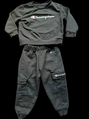 Championship Toddler Boys Sweatsuit - Black - 24M - Image 1 of 3