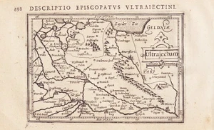 Utrecht Nederland Países Bajos Netherlands mapa mapa Hondius Bertius 1618 - Imagen 1 de 1