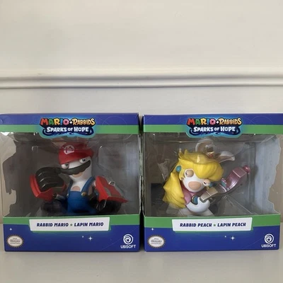 Mario + Rabbids Sparks of Hope Figure Set of Mario and Peach Brand New In Box - Image 1 of 4