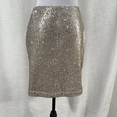 Minifalda WHBM para mujer talla 2 lentejuelas doradas Foto 1 de 4