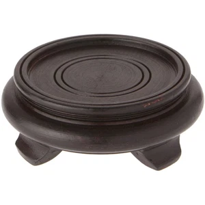 Bard's Dark Wood Decorative Base, 1.625"H x 4.75"W x 4.75"D (3.5" Display Dia.) - Picture 1 of 1